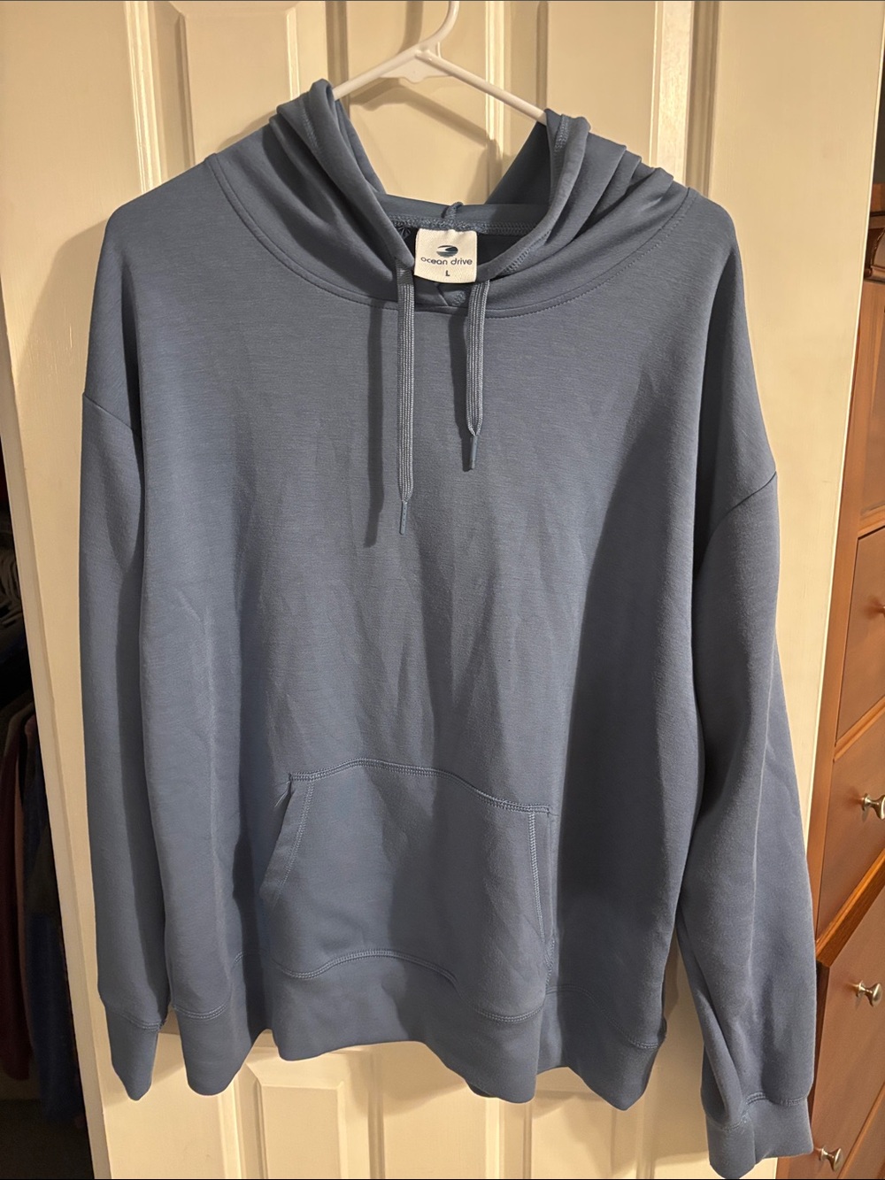 Ocean Drive Men's Light Blue Pullover Hoodie